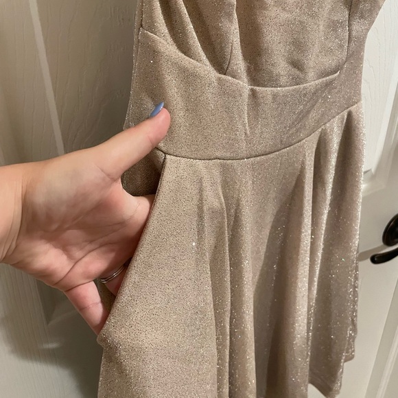 Champagne glitter cocktail dress - Picture 2 of 3